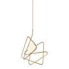 Lamp in moderne stalen ophanging Ø60xh.60xL.cavo200cm, Adele Viadurini