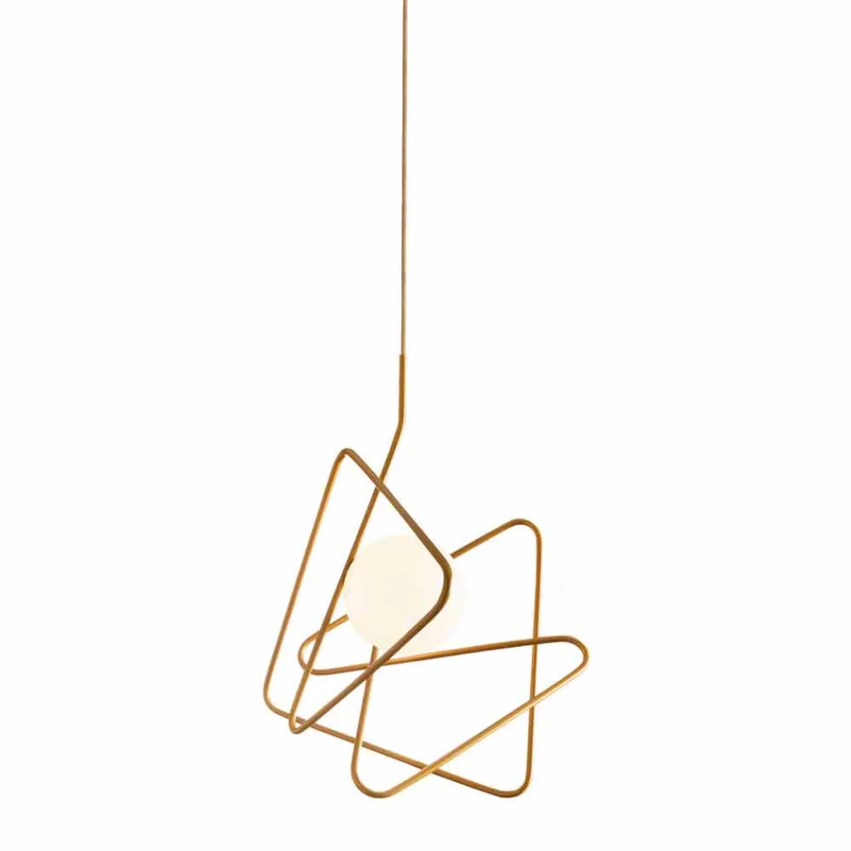 Lamp in moderne stalen ophanging Ø60xh.60xL.cavo200cm, Adele Viadurini