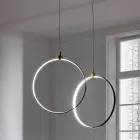 Hanglamp in zwart aluminium en natuurlijk messing Made in Italy - Norma Viadurini