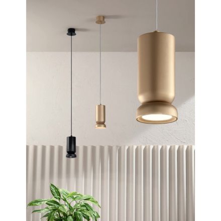 Hanglamp van gepoedercoat aluminium en verstelbare kabel - Buxus Viadurini