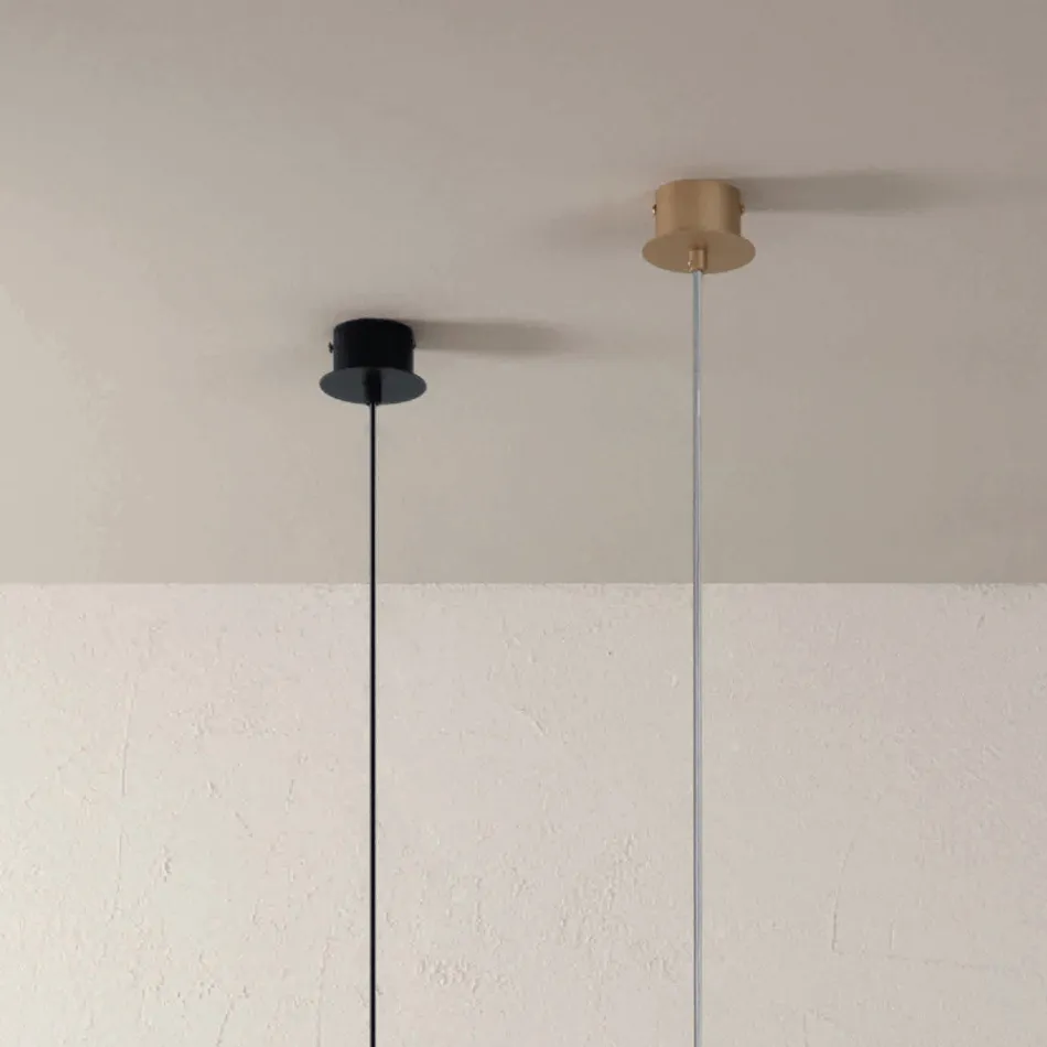 Hanglamp van gepoedercoat aluminium en verstelbare kabel - Buxus Viadurini