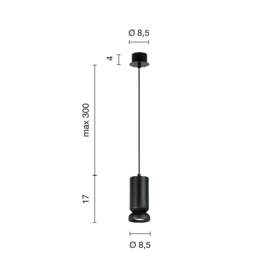 Hanglamp van gepoedercoat aluminium en verstelbare kabel - Buxus Viadurini