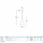 Lamp in cementslurrie Funnel Aldo Bernardi Viadurini