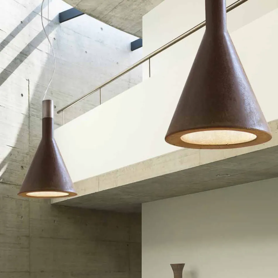 Lamp in cementslurrie Funnel Aldo Bernardi Viadurini