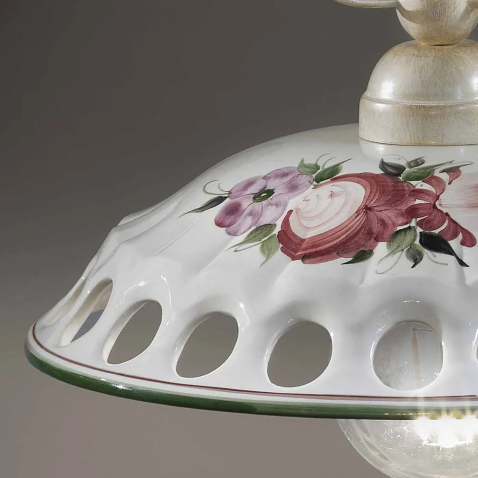 Handgemaakte keramische hanglamp met Passanastri - Napels Viadurini