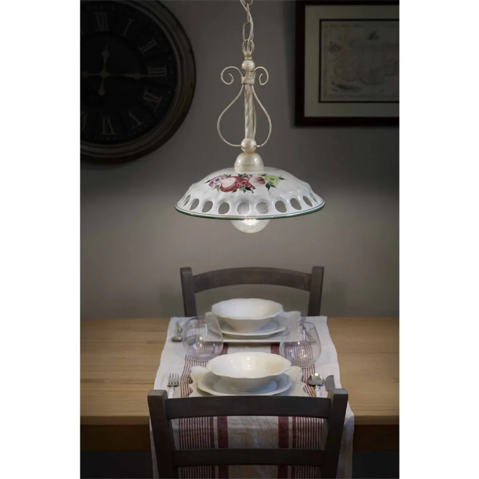 Handgemaakte keramische hanglamp met Passanastri - Napels Viadurini