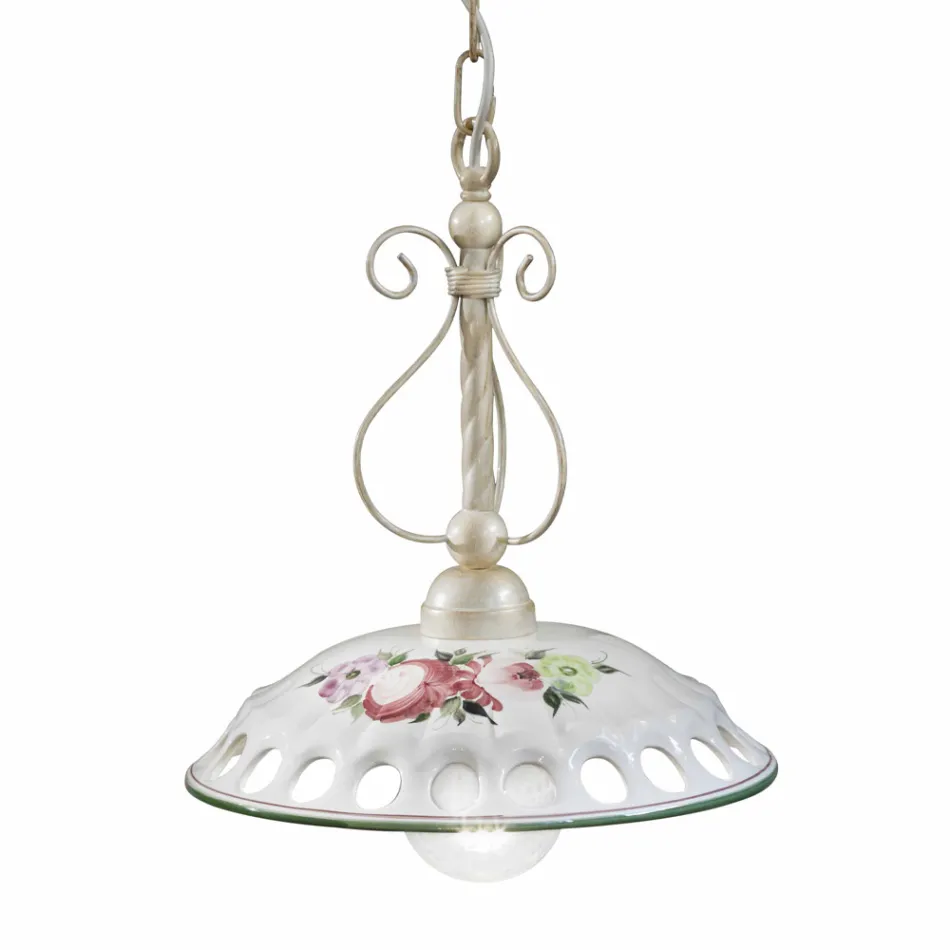 Handgemaakte keramische hanglamp met Passanastri - Napels Viadurini