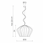 Hanglamp in glanzend wit keramiek ontwerp in 4 vormen - Oasis Viadurini