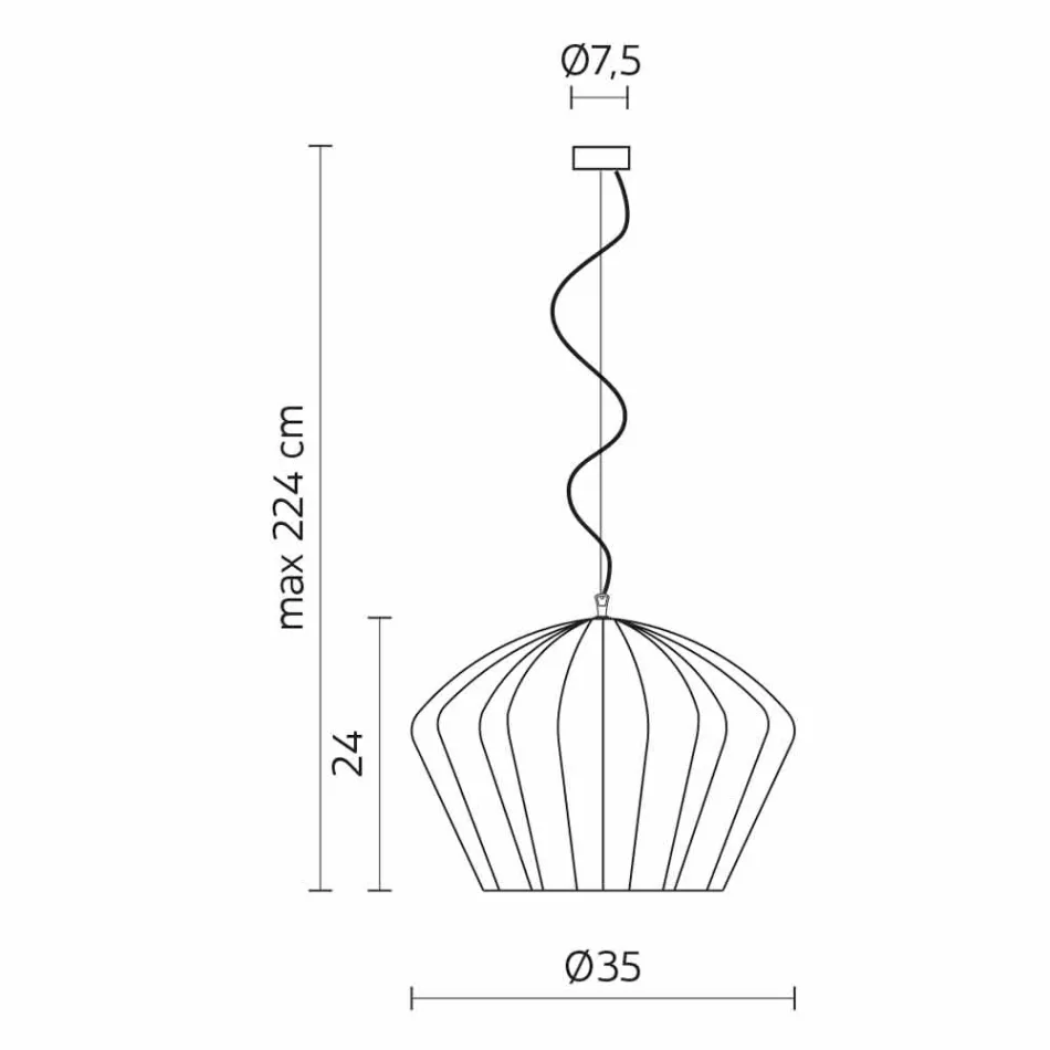 Hanglamp in glanzend wit keramiek ontwerp in 4 vormen - Oasis Viadurini