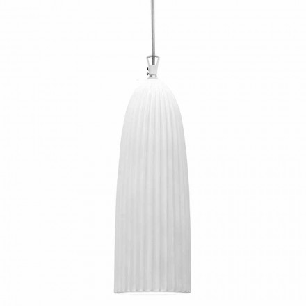 Hanglamp in glanzend wit keramiek ontwerp in 4 vormen - Oasis Viadurini