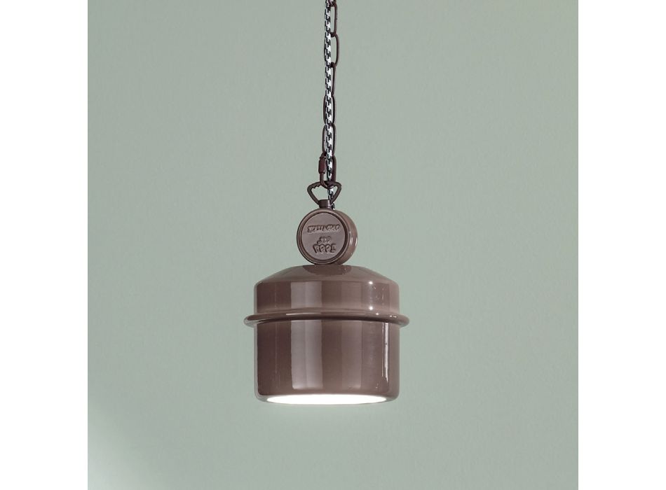 Industrieel Design Gekleurde Keramische Hanglamp - Liotta Viadurini