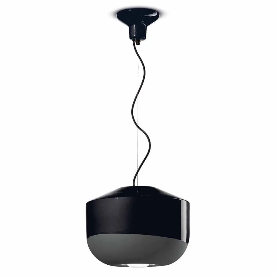 Hanglamp in gekleurd keramiek Made in Italy - Ferroluce Bellota Viadurini