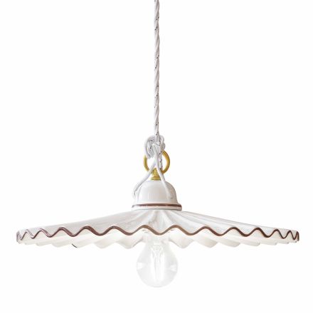 Lamp keramische ophanging met decorum Ferroluce L&#39;Aquila Viadurini