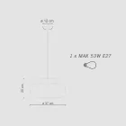 Keramische hanglamp met verschillende afwerkingen Made in Italy - Corcovado Viadurini