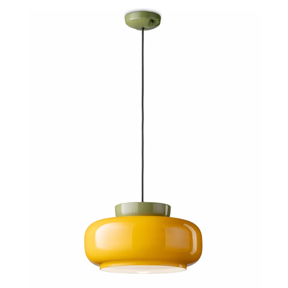 Keramische hanglamp met verschillende afwerkingen Made in Italy - Corcovado Viadurini