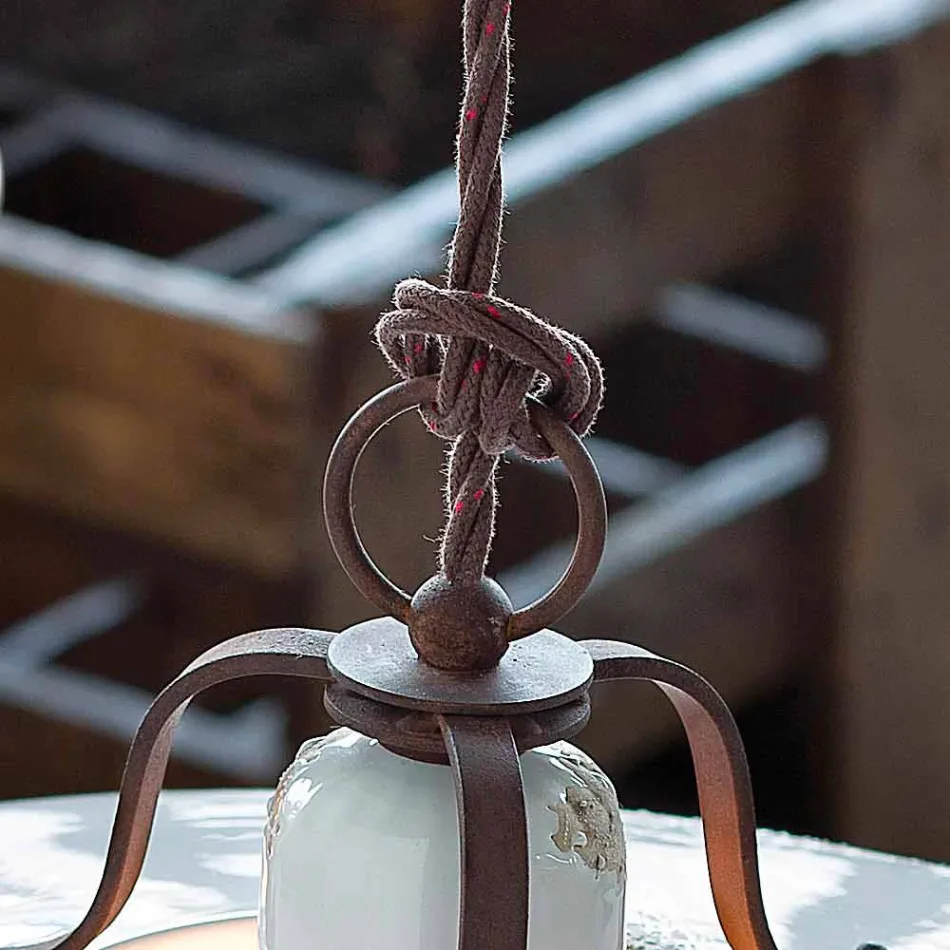 Lamp keramische schorsing en metal land Emily Ferroluce Viadurini