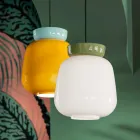 Hanglamp van keramiek en glas, gemaakt in Italië - Corcovado Viadurini
