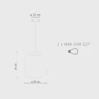 Hanglamp van keramiek en glas, gemaakt in Italië - Corcovado Viadurini