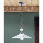 Handgemaakte keramiek en vintage ijzeren hanglamp - Asti Viadurini