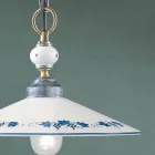 Handgemaakte keramiek en vintage ijzeren hanglamp - Asti Viadurini