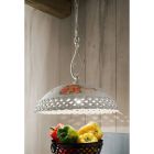 Hanglamp in geverfd geperforeerd handgemaakt keramiek - Verona Viadurini