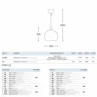 De lamp keramische suspensie Lustri, rozet met twee uitgangen 90 ° Viadurini