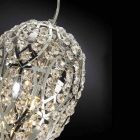 Hanglamp kristal en gevormde stalen Ei egg Viadurini