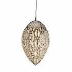 Hanglamp kristal en gevormde stalen Ei egg Viadurini
