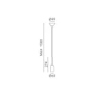 Hanglamp in verschillende afwerkingen Made in Italy - Lady Viadurini