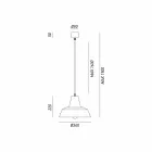 Lamp antieke ijzeren bel schorsing Virginia Il Fanale Viadurini