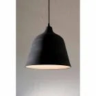 Hanglamp in antraciet steengoed en wit interieur - Edmondo Viadurini