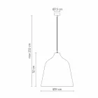 Hanglamp in antraciet steengoed en wit interieur - Edmondo Viadurini