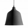 Hanglamp in antraciet steengoed en wit interieur - Edmondo