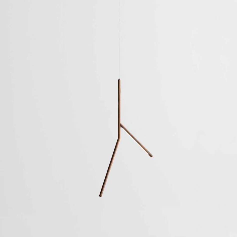 Hanglamp in massief hout in verschillende afwerkingen Made in Italy - Orlov Viadurini