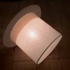 Design hanglamp van wit linnen in cilinder, gemaakt in Italië - magie Viadurini