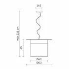 Design hanglamp van wit linnen in cilinder, gemaakt in Italië - magie Viadurini