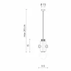 Hanglamp in wit, antraciet of goud metaal 2 maten - Meccasmo Viadurini