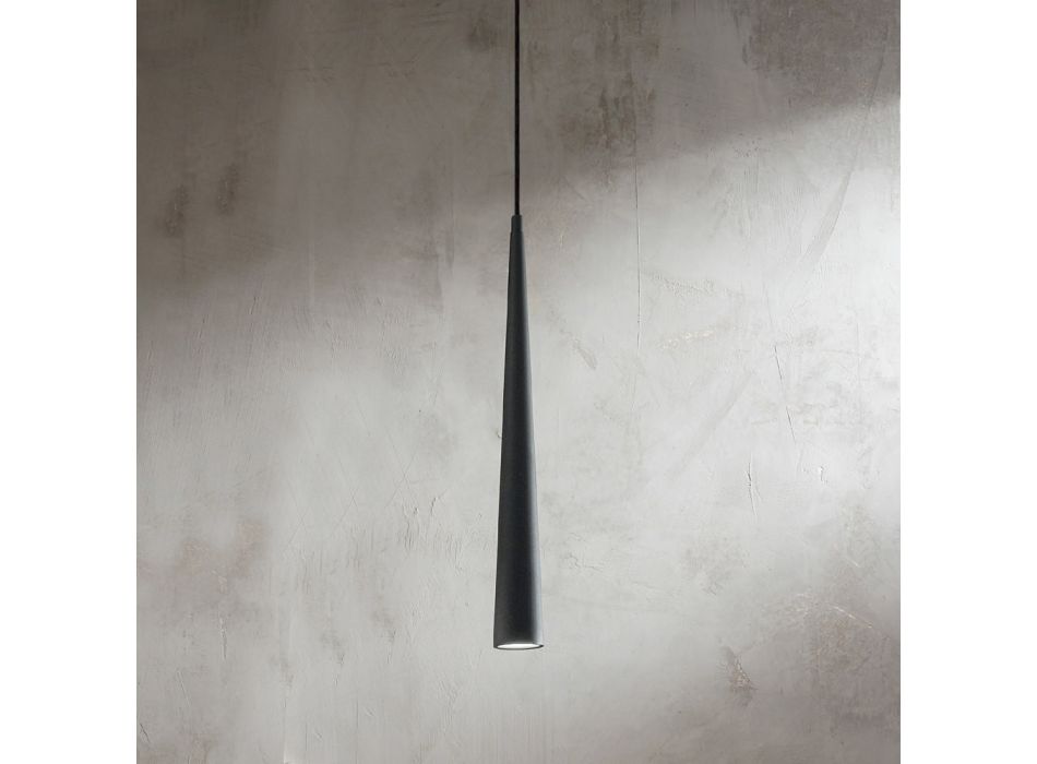 Hanglamp in wit, zwart of goudkleurig metaal 2 maten - Girotondo Viadurini
