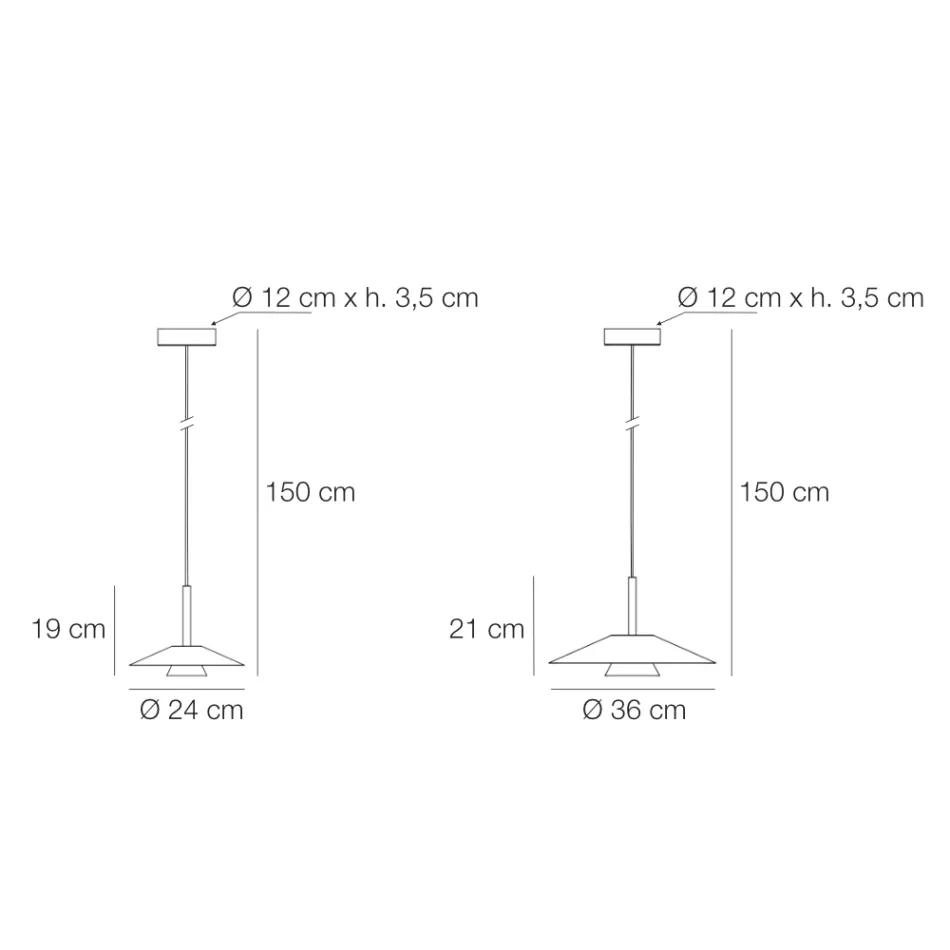 Mira Metalen Hanglamp in Verschillende Afwerkingen Viadurini