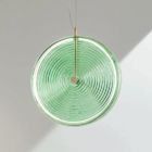 Hanglamp van metaal en glas versierd met concentrische lijnen - Hackberry Viadurini