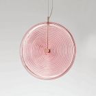 Hanglamp van metaal en glas versierd met concentrische lijnen - Hackberry Viadurini