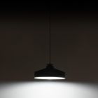 Hanglamp in grijs metaal en hout met nylon kabel - Marlena Viadurini