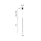 Hanglamp van goud geverfd metaal met verstelbare kabels - oranje Viadurini