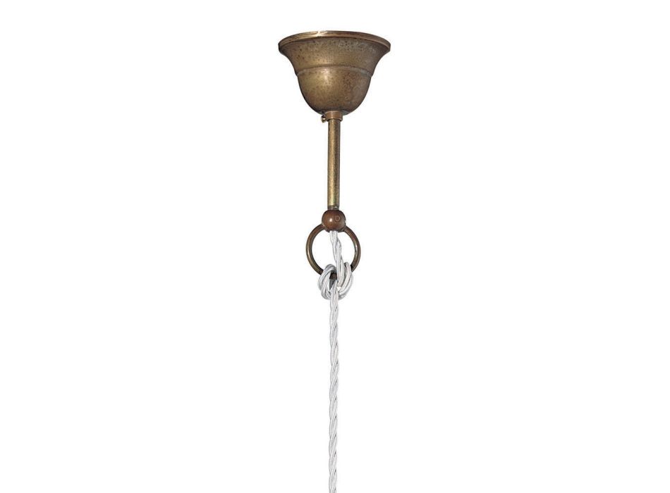 Hanglamp in messing en koper gemaakt in Italië - slak Viadurini