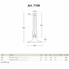 Hanglamp in messing en koper Molen haak Viadurini