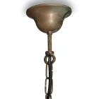 Elfico hanglamp van messing, opaalglas en IP44-classificatie Viadurini