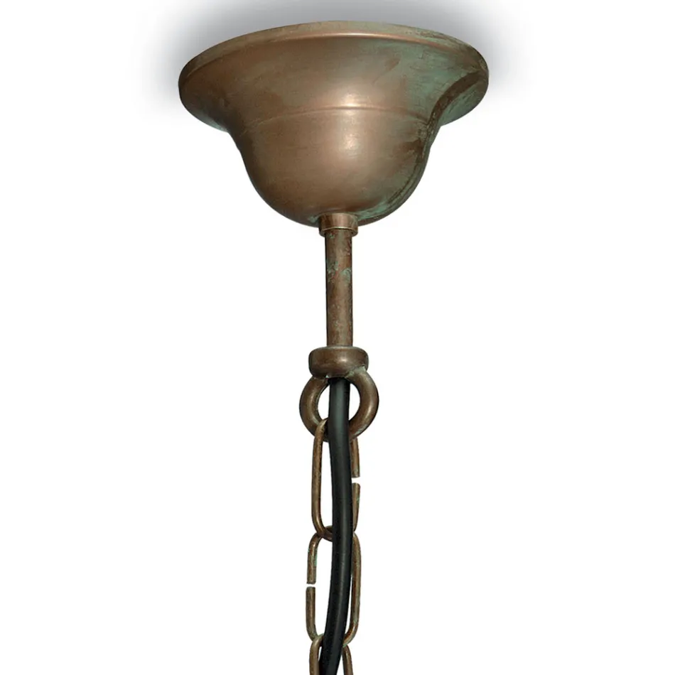 Elfico hanglamp van messing, opaalglas en IP44-classificatie Viadurini