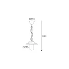 Elfico hanglamp van messing, helder glas en IP44-classificatie Viadurini