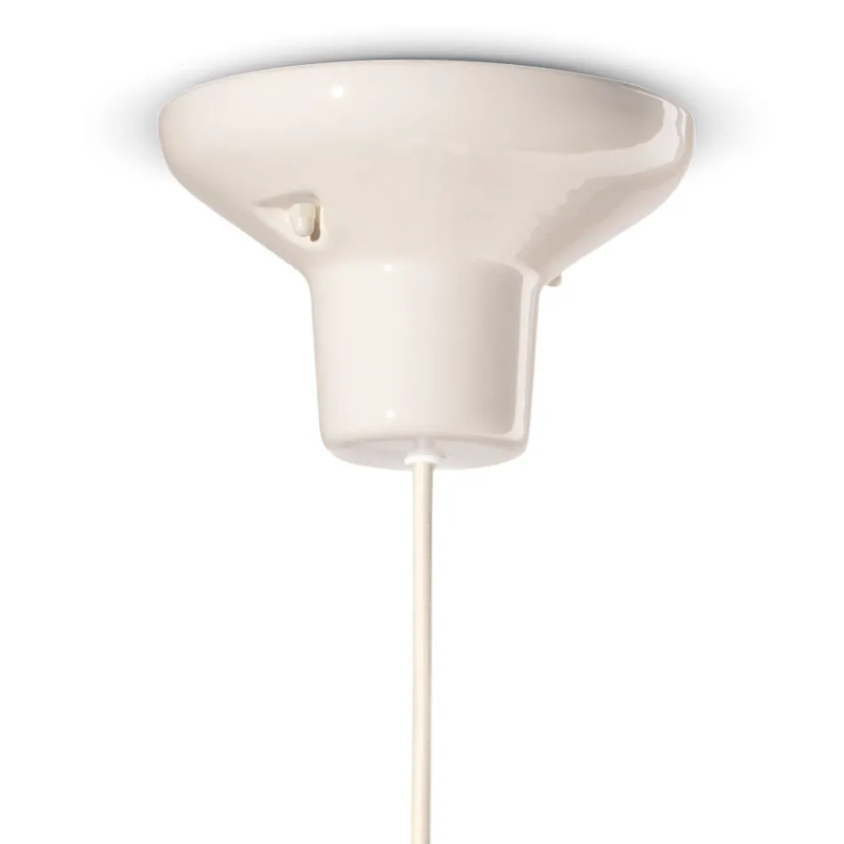 Hanglamp van glas en gekleurd keramiek Made in Italy - Lariat Viadurini