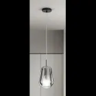 Hanglamp van glas en transparant draad gemaakt in Italië - Trilly Viadurini